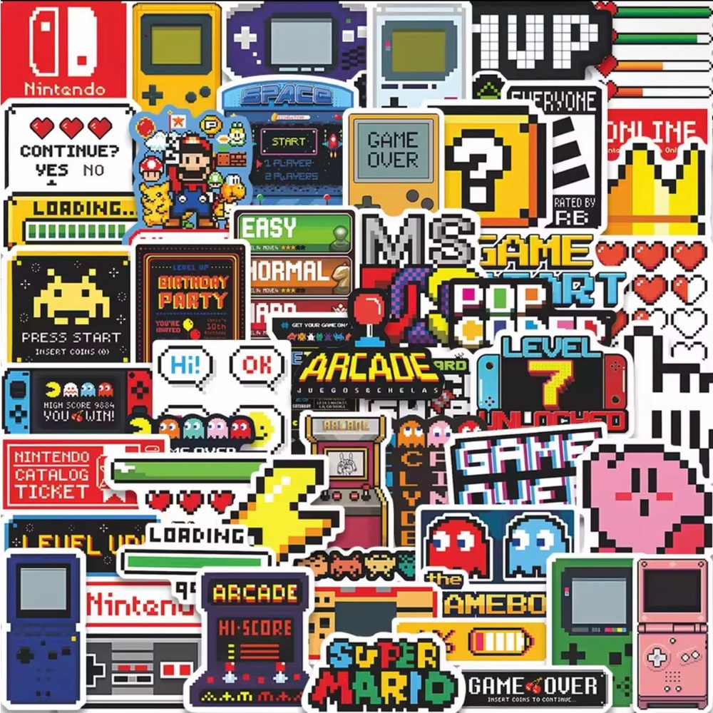 50 Nintendo Gaming Stickers